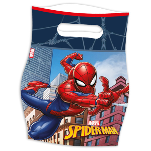 Mitgebseltüten Spiderman Crime Fighters, 6 Stk., 16cm x 23cm