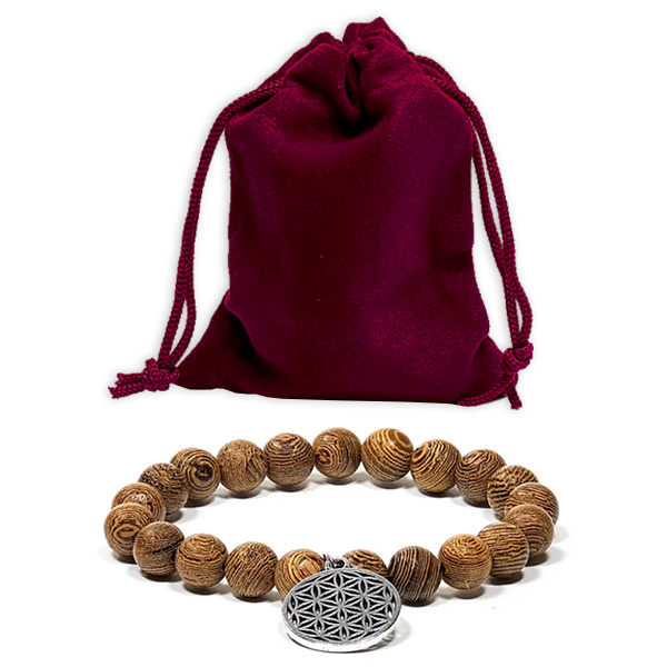 Mala Armband Wengeholz + Samt-Geschenktasche