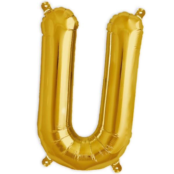 Folienballon Buchstabe U für die Personalisierung in der Deko, 41cm