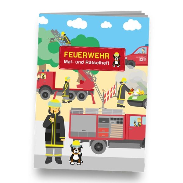 Glitzersticker Feuerwehr, 1 Karte, 8 tolle Feuerwehren, 10,5x5,6cm