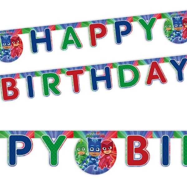 Pyjamahelden Buchstabenkette, "Happy Birthday", 2m