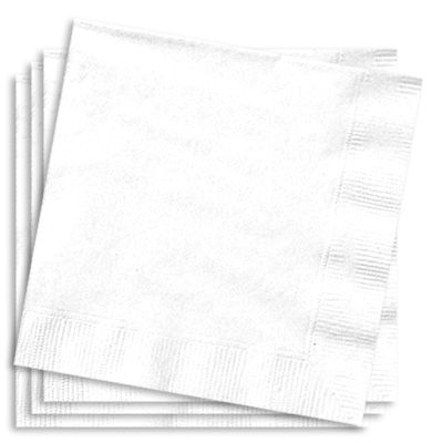 Servietten in Weiß, 20er Pack, 33cm, zweilagige Papierservietten