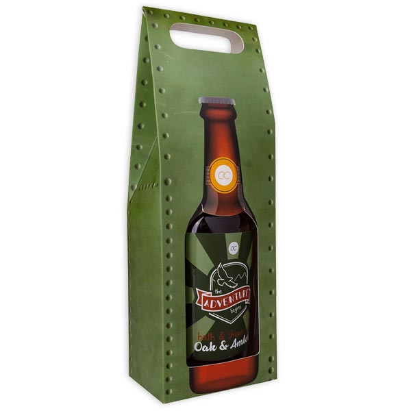 Duschgel Adventure in Bierflaschen-Geschenkbox, 360ml, Duft Oak & Amber