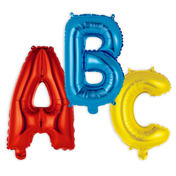 Ballon-Set "ABC" zur Einschulung, heliumgeeignet, 30cm x 40cm