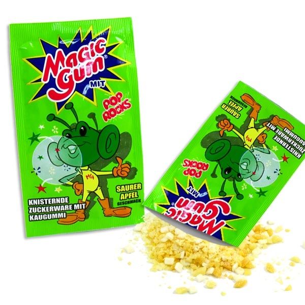 Magic Gum Saurer Apfel 1 Tütchen, Knister-Kaugummi