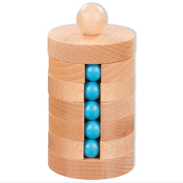 Kugelturm aus Holz, Geduldsspiel für Kinder