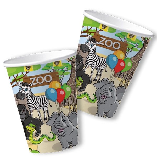 Basicset "Zoo" für 8 Kids, 56-tlg. mit Löwen, Elefanten, Zebras, Giraffen...