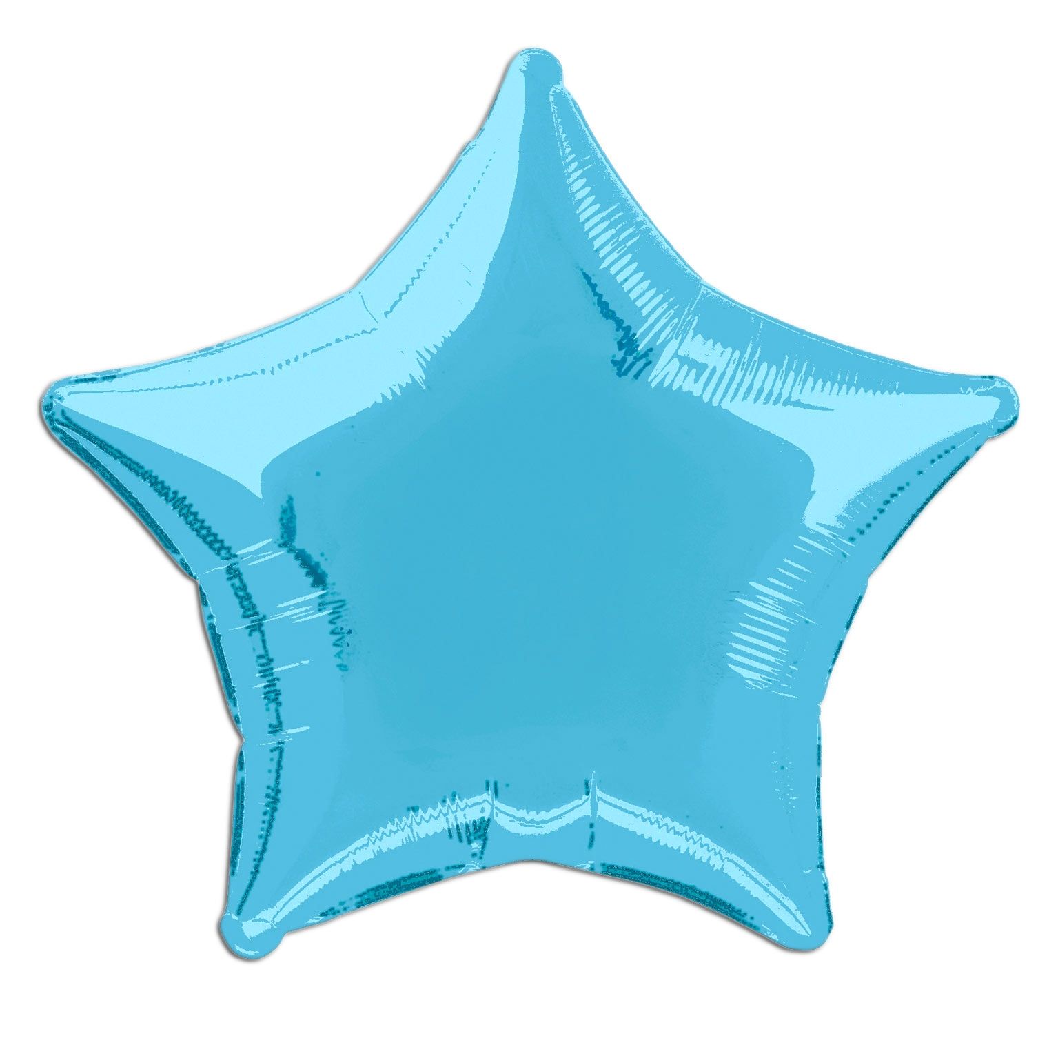 Folienballon blau als Stern 45 cm, einfarbig, ideal zum Beschriften