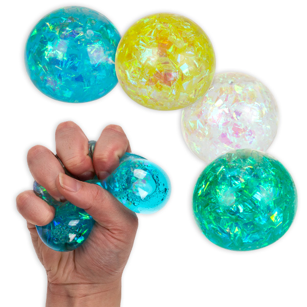 Squeeze-Ball, Colourful, ca. 6 cm, 4-farbig sortiert