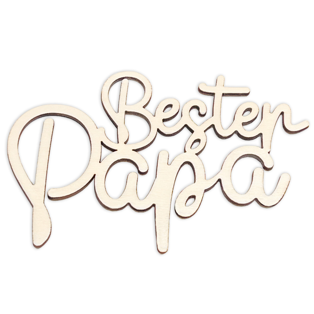 Bester Papa - Cacke Topper aus Holz für Blumentopf Geschenk Dekoration