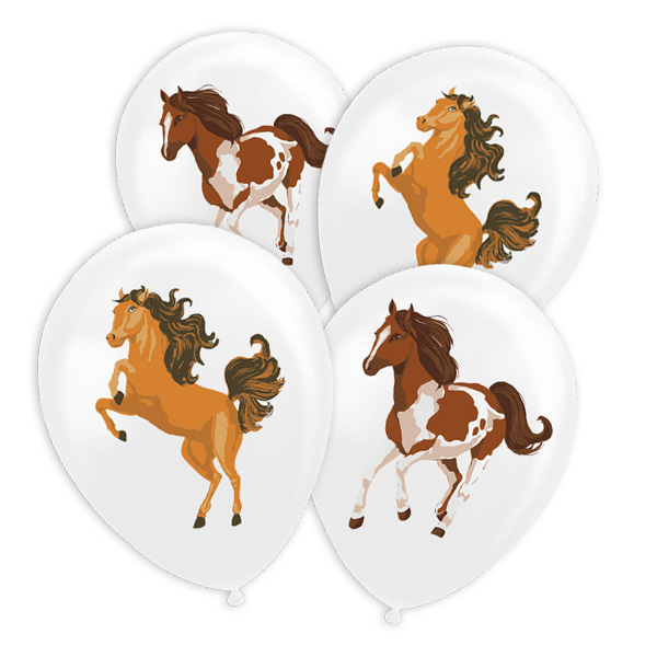 6 Latexballons, Beautiful Horses, 27,5cm