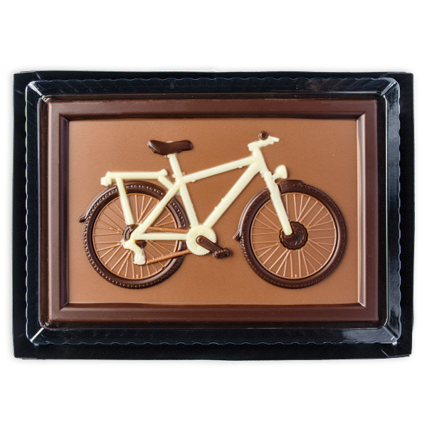Schokoladen Geschenktafel "Fahrrad", 75g