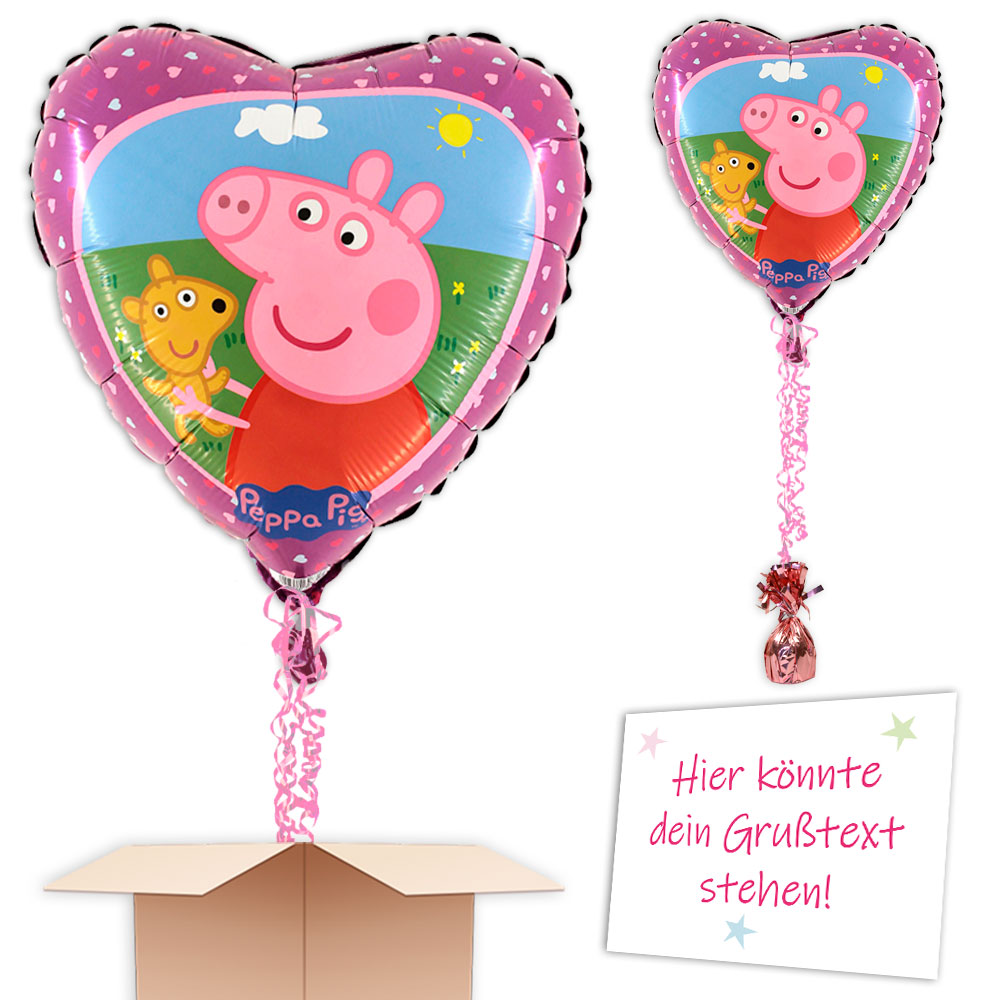 Heliumballon Peppa Pig als Geburtstagsüberraschung verschicken