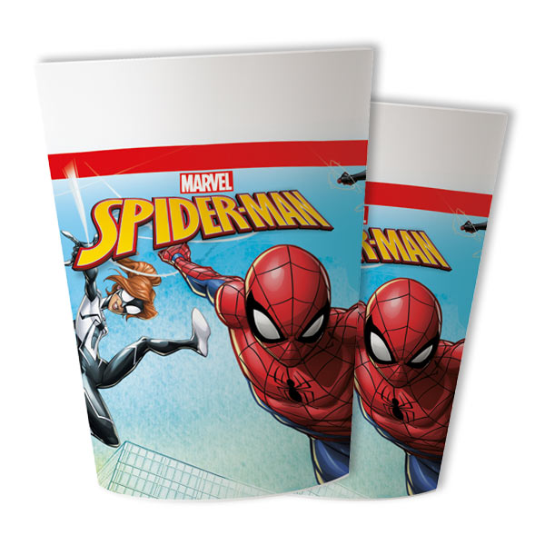 Spiderman Crime Fighters Partybecher, wiederverw., 230ml, 2 Stück