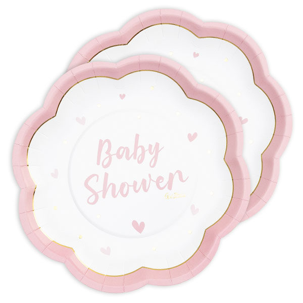 Basicset in rosa zur Baby Shower, 50-teilig