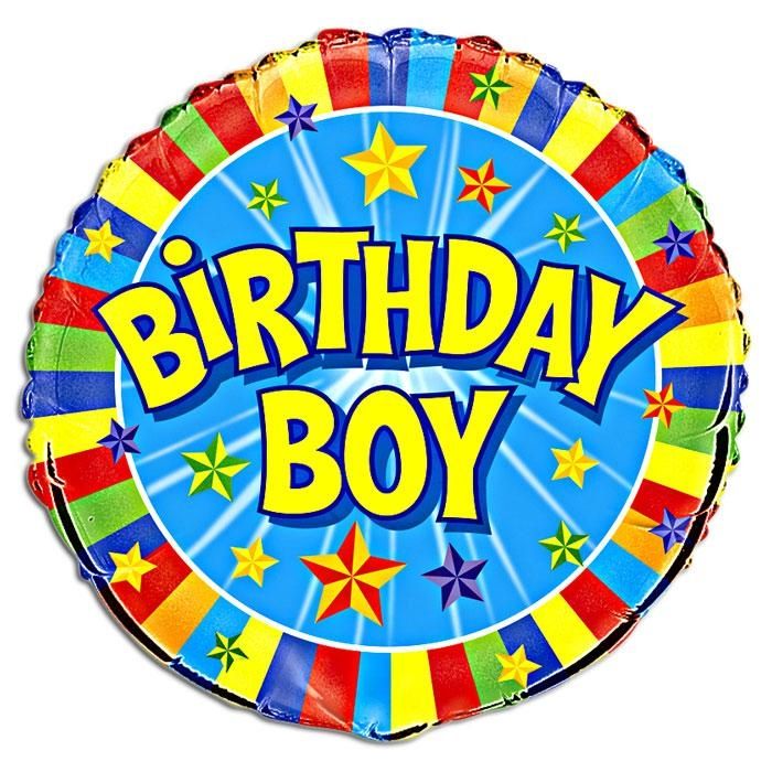 Folienballon Birthday Boy, 35 cm, Heliumballon zum Jungs-Geburtstag