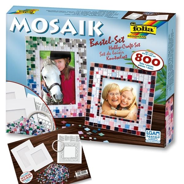 Mosaik Bastel-Set XXL, über 800 Teile inkl. 2 Bilderrahmen, für zauberhafte Andenken