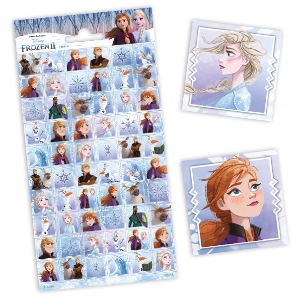 60 Frozen Mini-Sticker, 1 Bogen, 20cm x 10cm