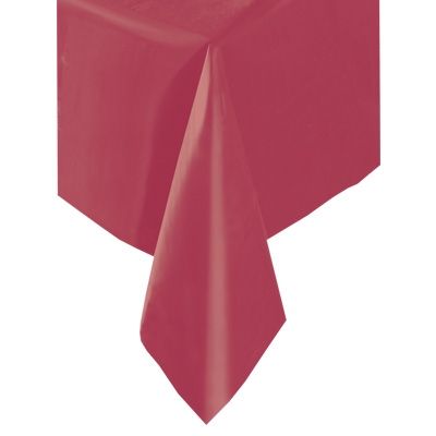 Weinrote Folientischdecke für Geburtstag & Alltag, 1,4 × 2,7m , einfarbig