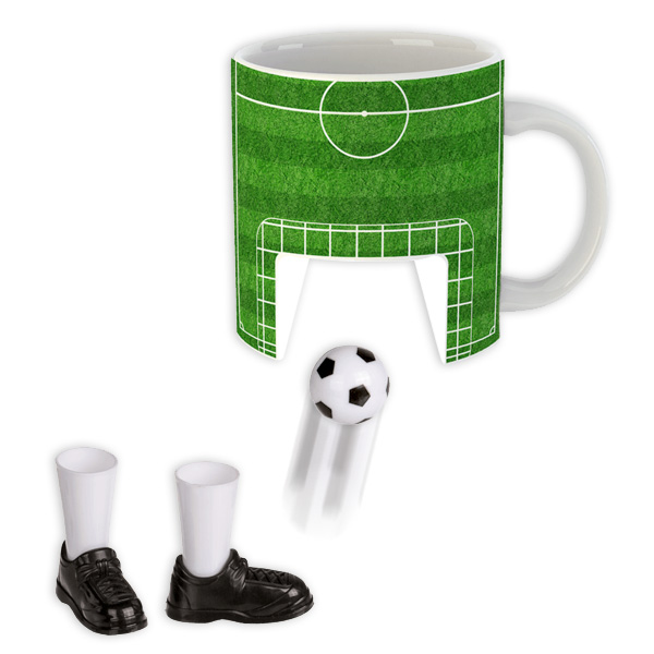 Kaffeetasse "Fußball" mit Ball und Fußballschuhen