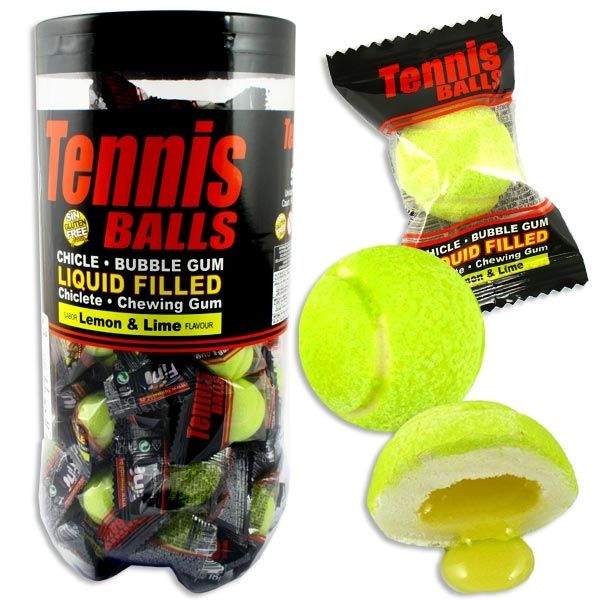 Kaugummi Tennisball 50er,3cm Limette