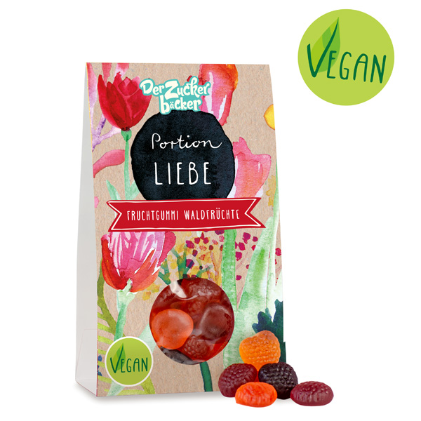 "Portion Liebe", vegane Fruchtgummis mit Waldfrucht-Geschmack, 86g