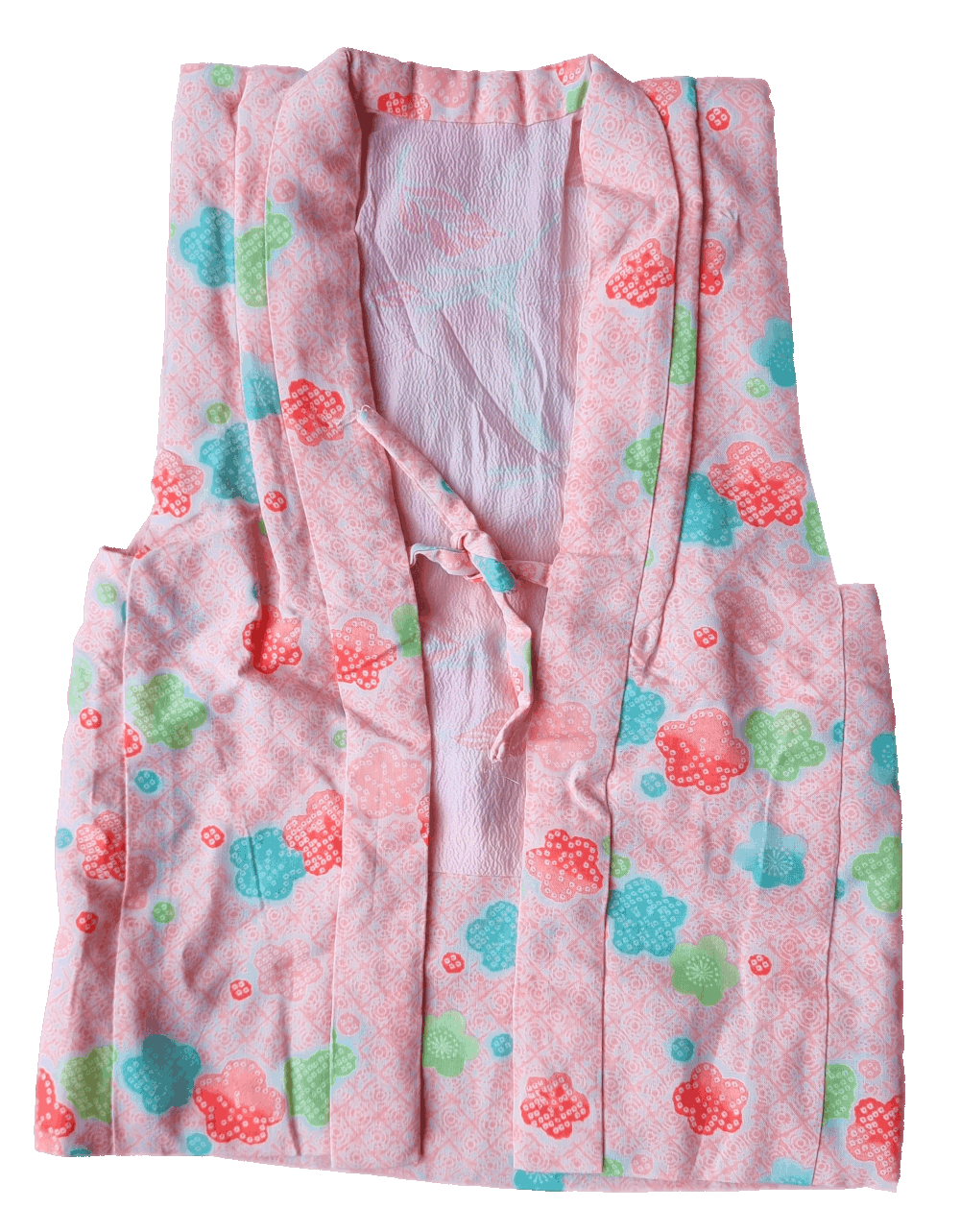 Kinder Kimono Set rosa mit Blüten Weste
