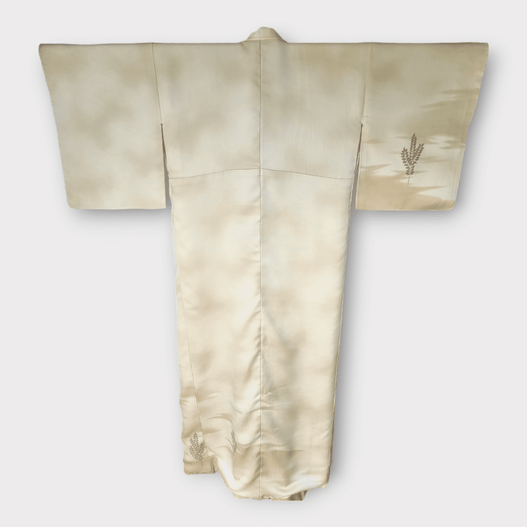 Vintage Tsukesage Kimono für Damen Gold