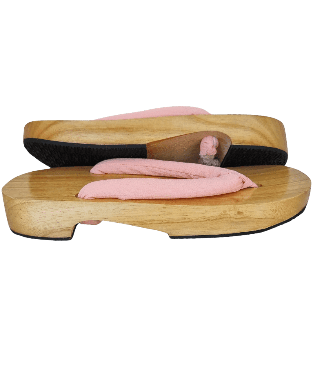 Damen Holz Geta mit rosa Riemen 36-41