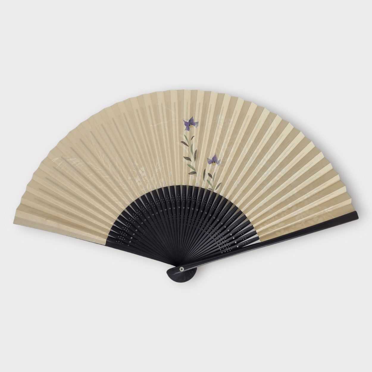 Vintage Sensu japanischer Handfächer Blumen