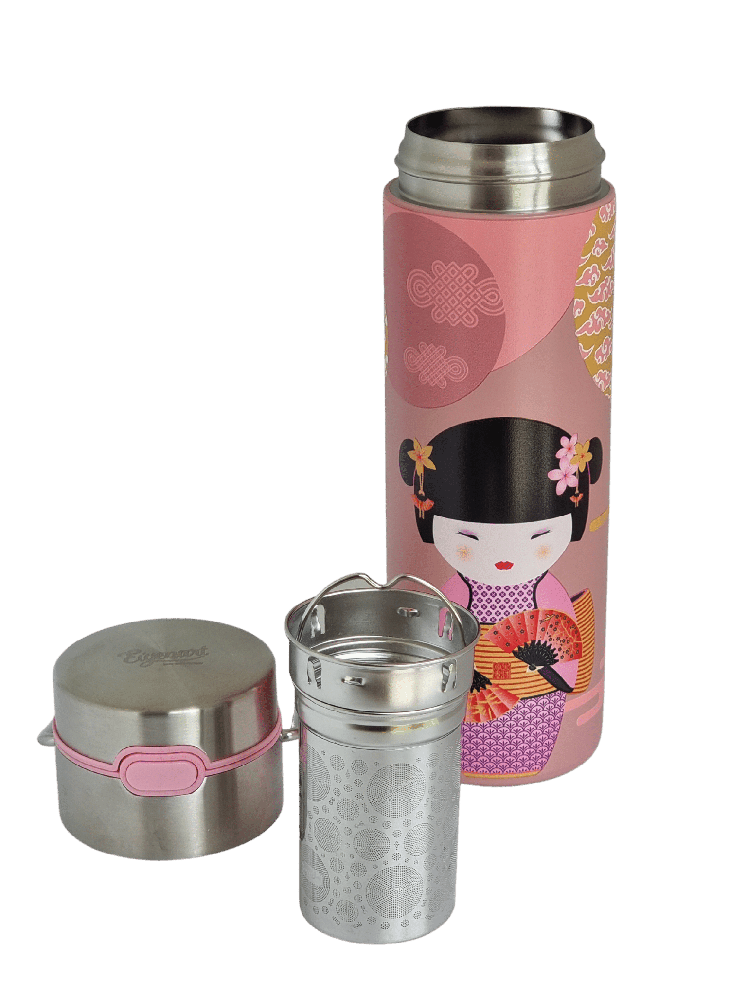 Geisha Thermo-Trinkflasche mit Teesieb