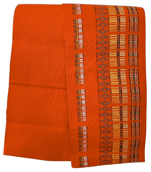 Vintage Hanhaba Obi Orange mit Muster