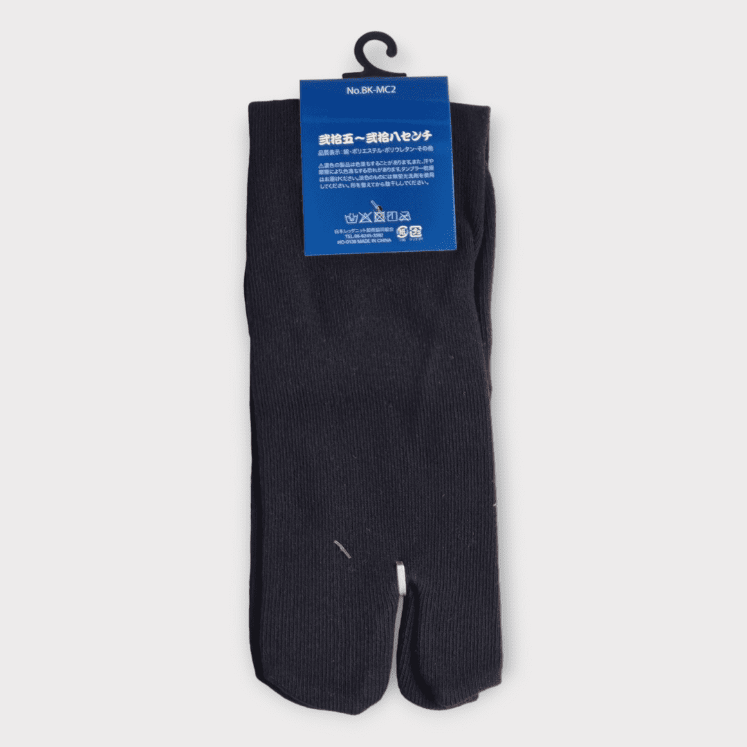 japanische Tabi Socken lang Zehensocken schwarz