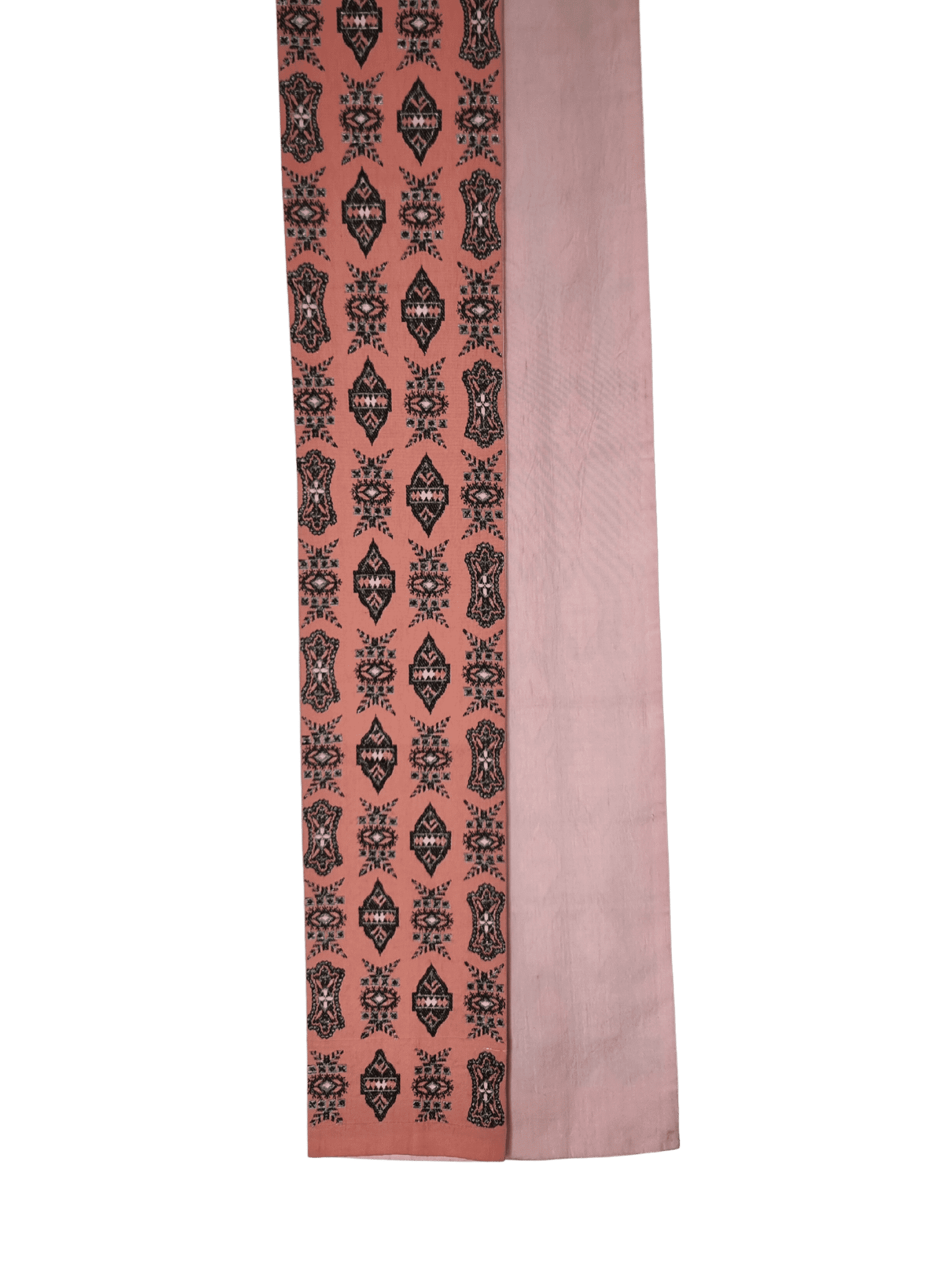 Vintage Hanhaba Obi lachs-rosa ethnische Muster