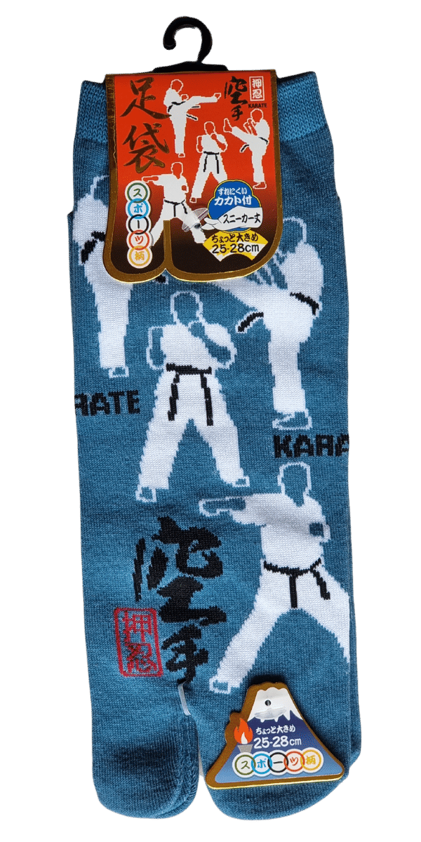 Tabi Socken Zehensocken Karate blau