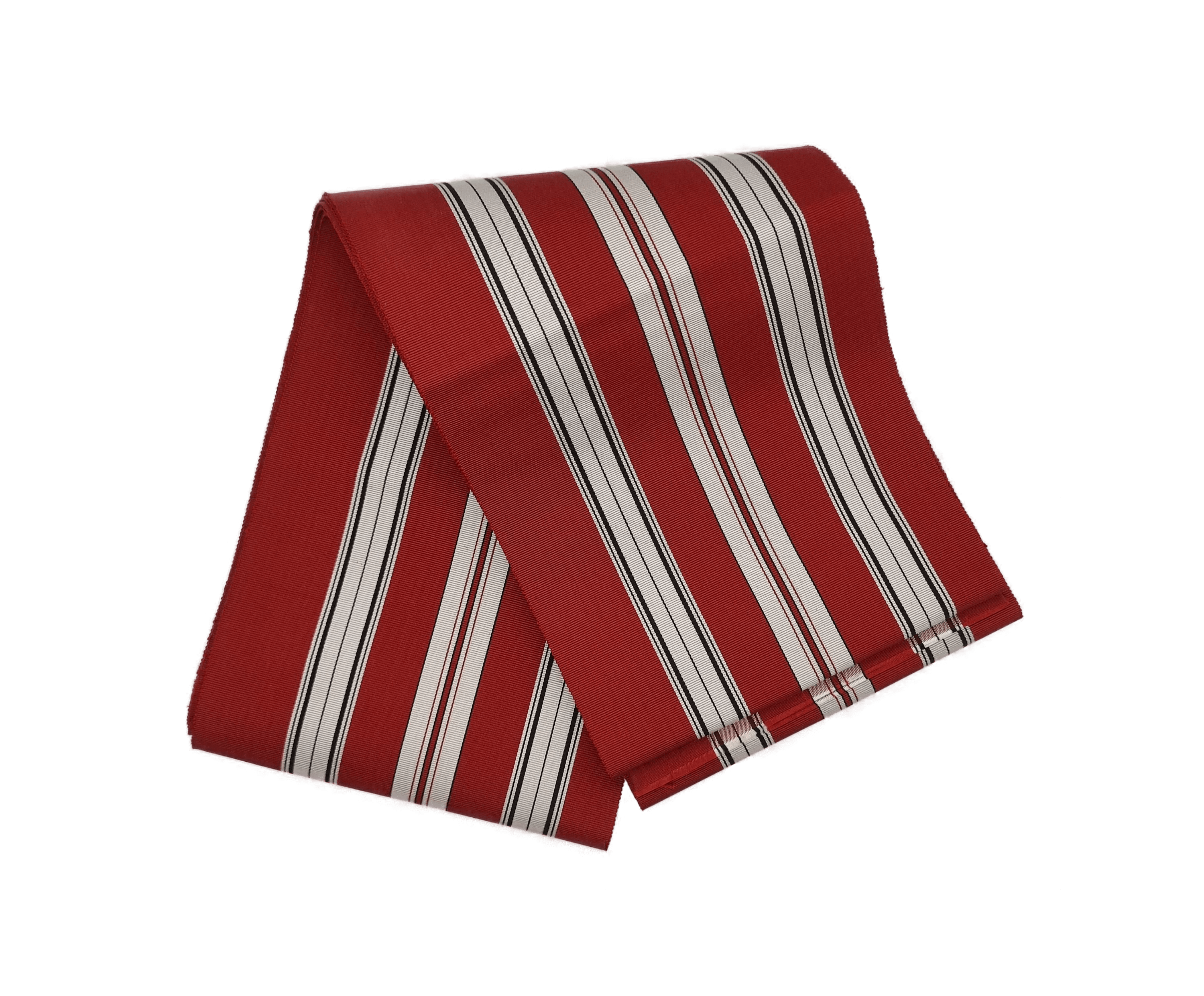 Hanhaba Obi rot mit weißen Streifen