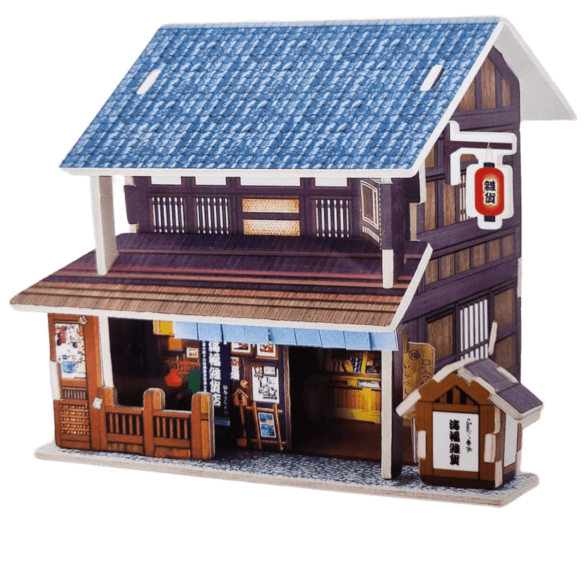 aufgebautes japanisches Holzpuzzle