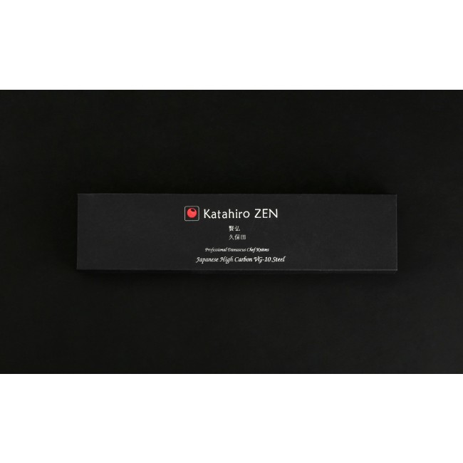 Verpackung Katahiro Zen -Chefmesser Damast VG-10 20 cm Klinge
