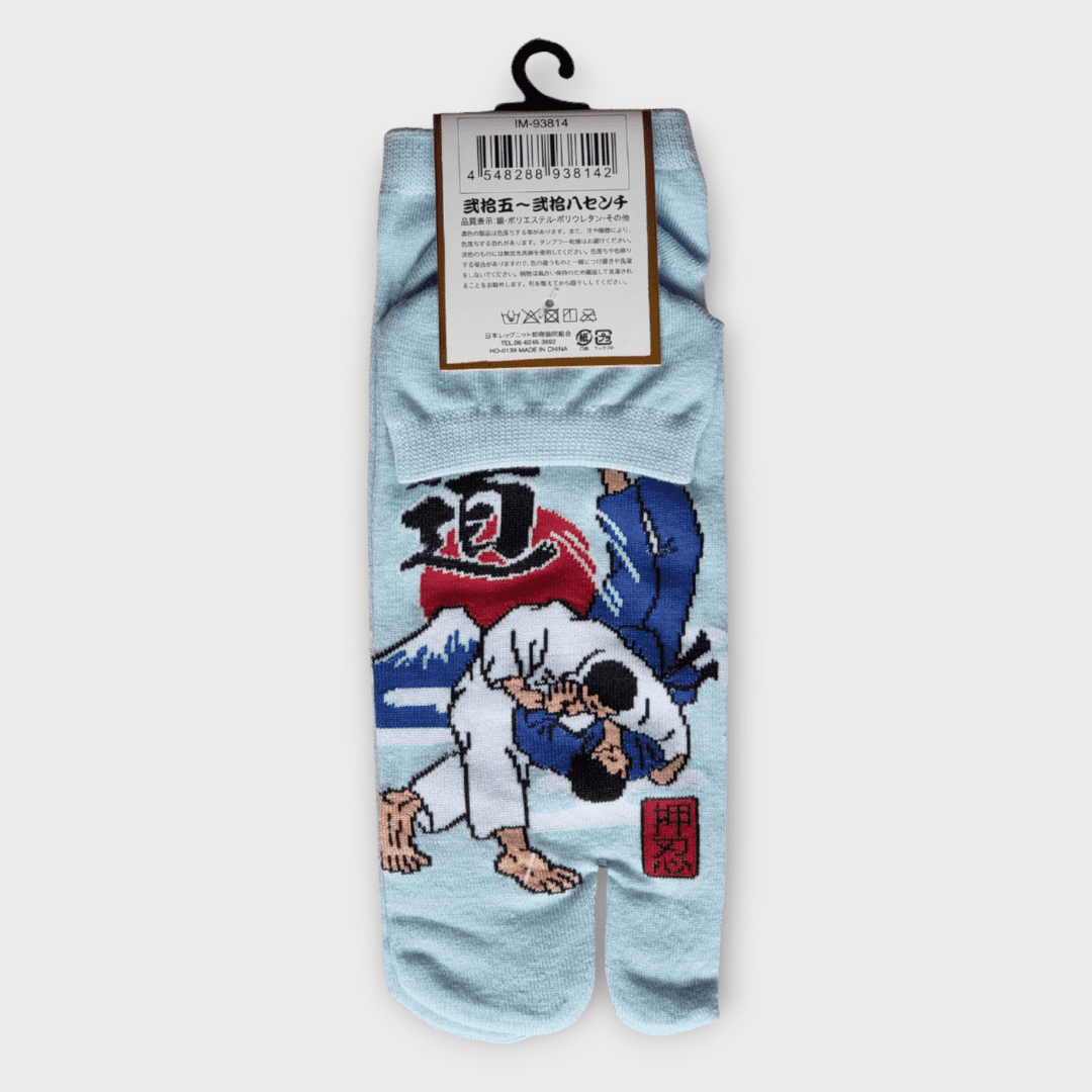 Tabi Socken Zehensocken Judo hellblau