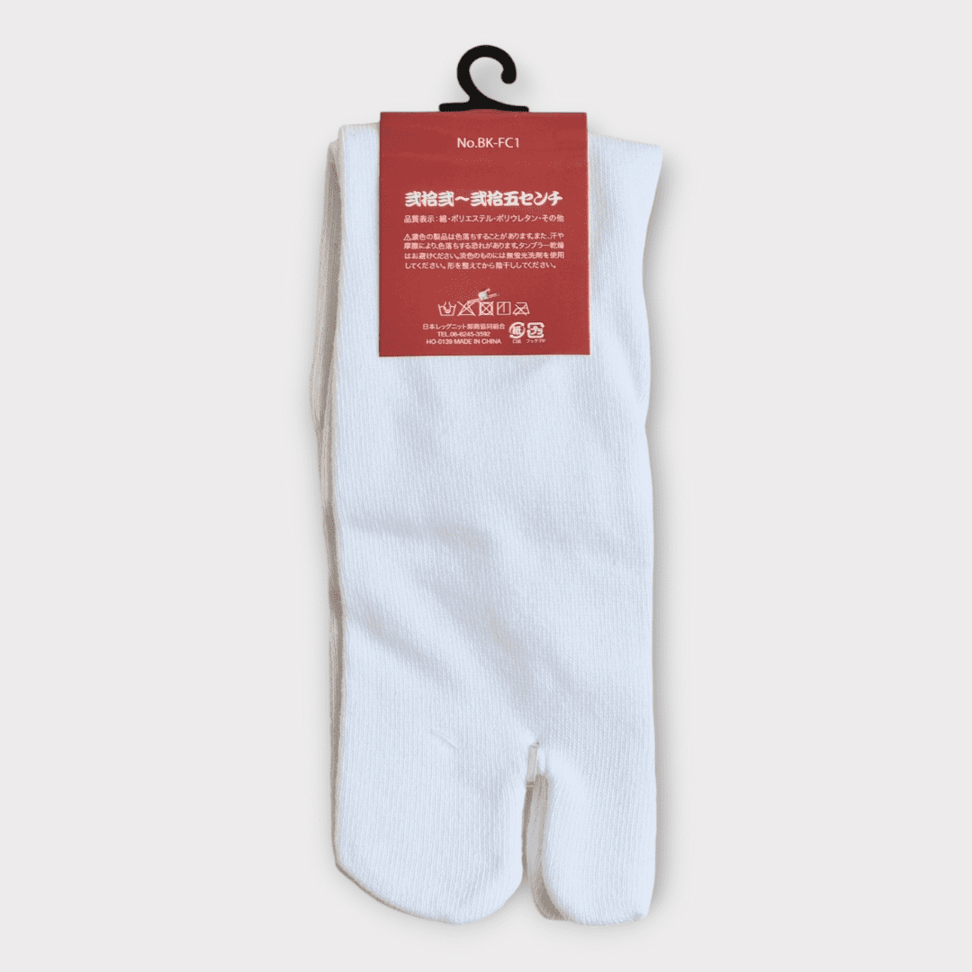 japanische Tabi Socken lang Zehensocken weiß