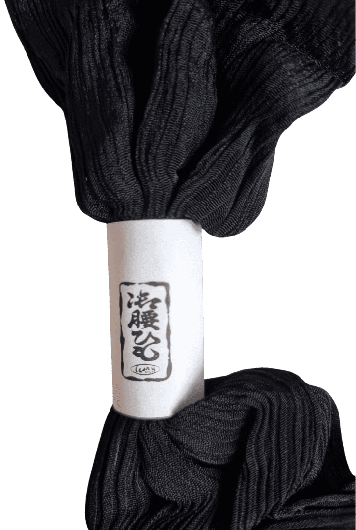 Vintage Koshi Himo schwarz Seide unbenutzt