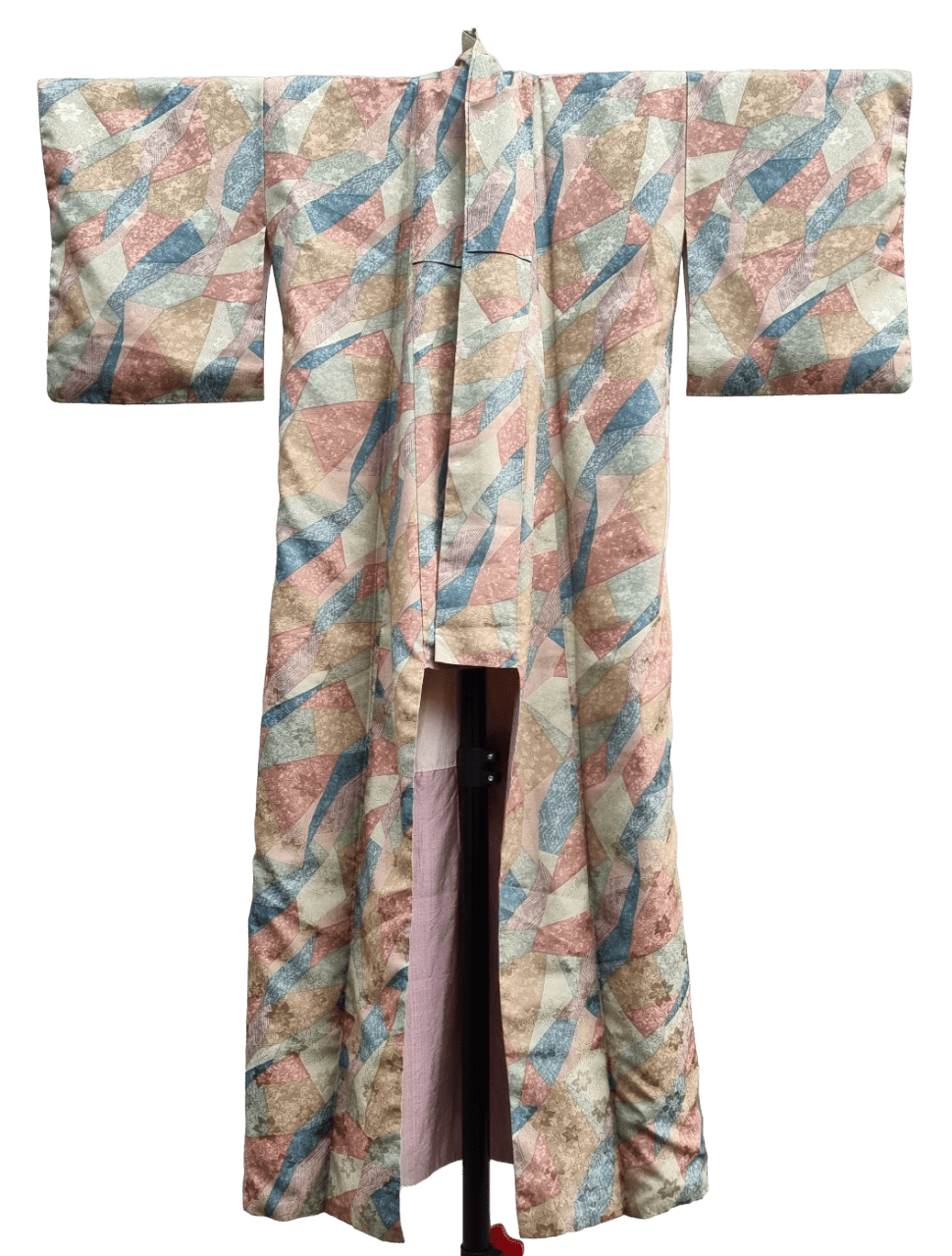 Vintage Komon Kimono Damen geometrische Formen x Blüten