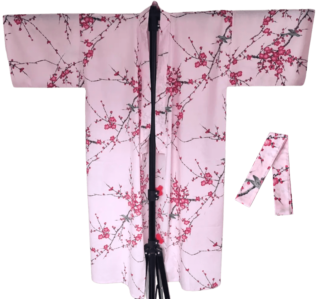 Plus Size Yukata Damen Pflaumenblüte rosa