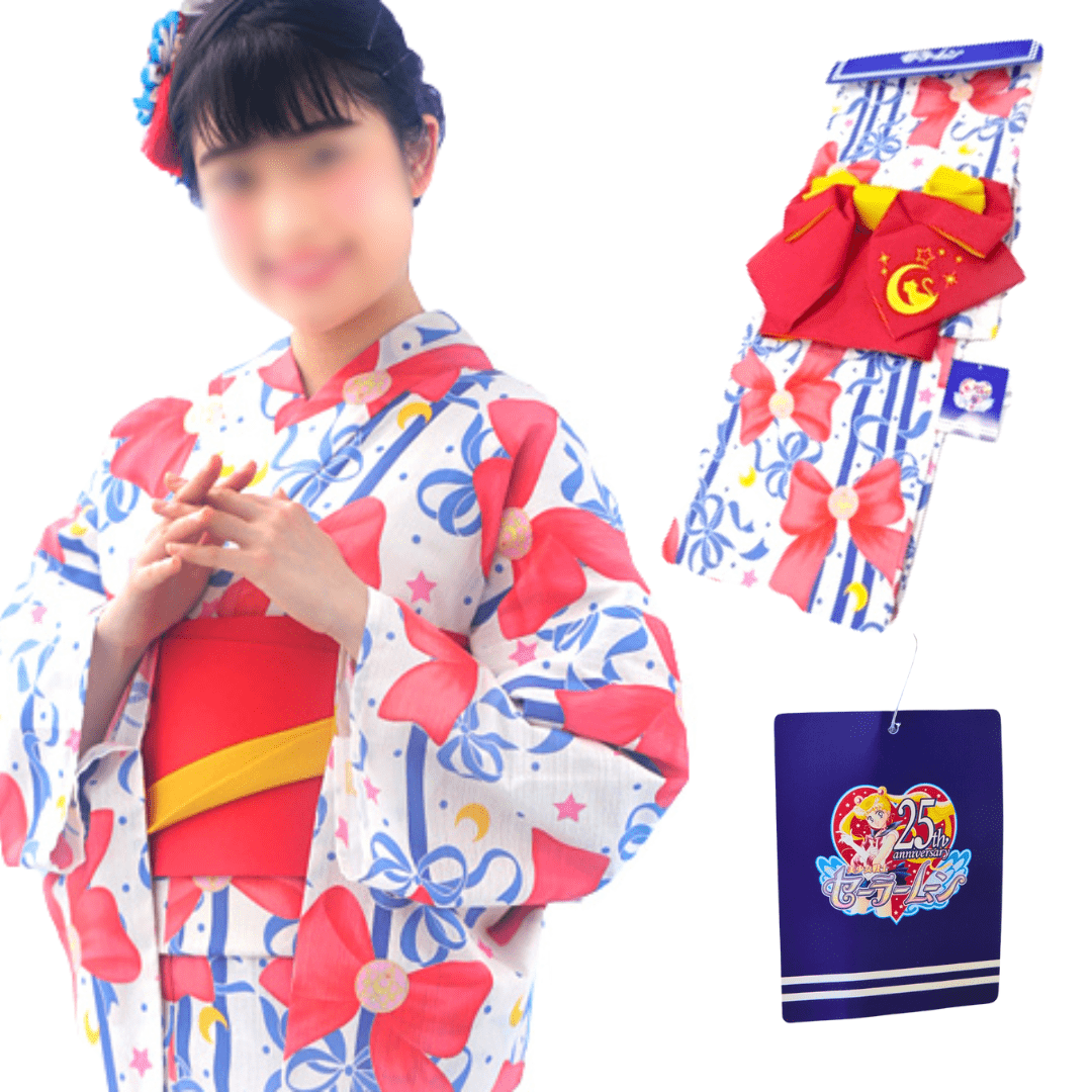 Sailor Moon Kimono Yukata Set Weiß