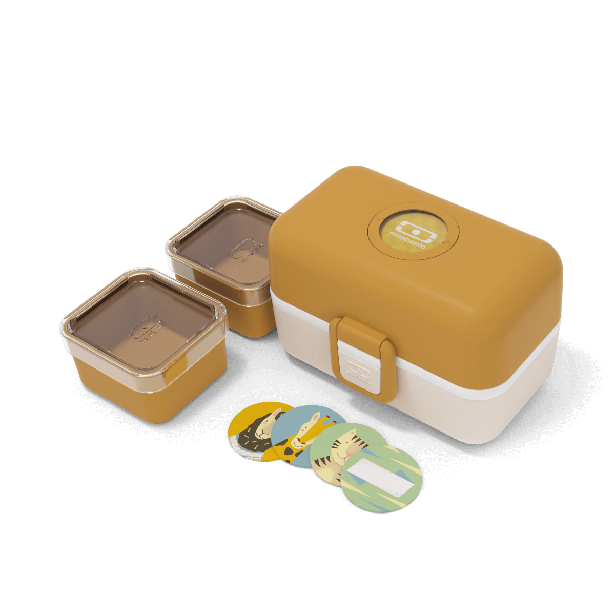 Monbento Tresor Safari Bento Box für Kinder, 800 ml Brotdose mit Fächern
