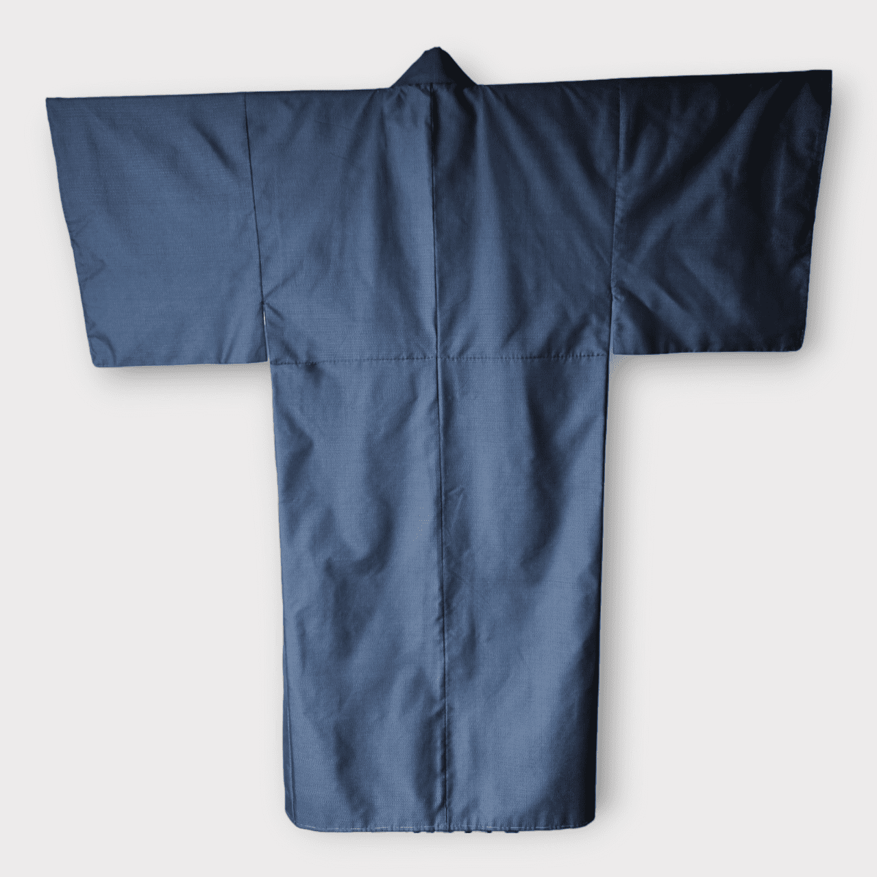 Vintage Herren Oshima Tsumugi Kimono dunkelblau ungetragen