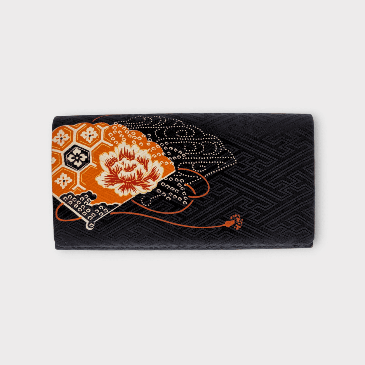 japanische Vintage Handtasche Clutch schwarz Sensu