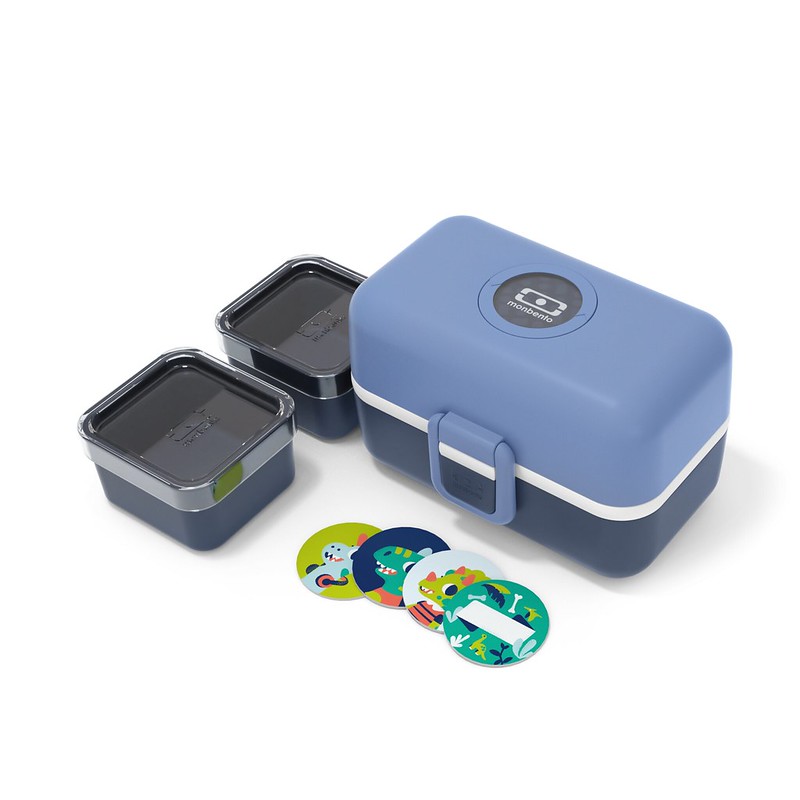 Bento Box Tresor für Kinder in blau Details
