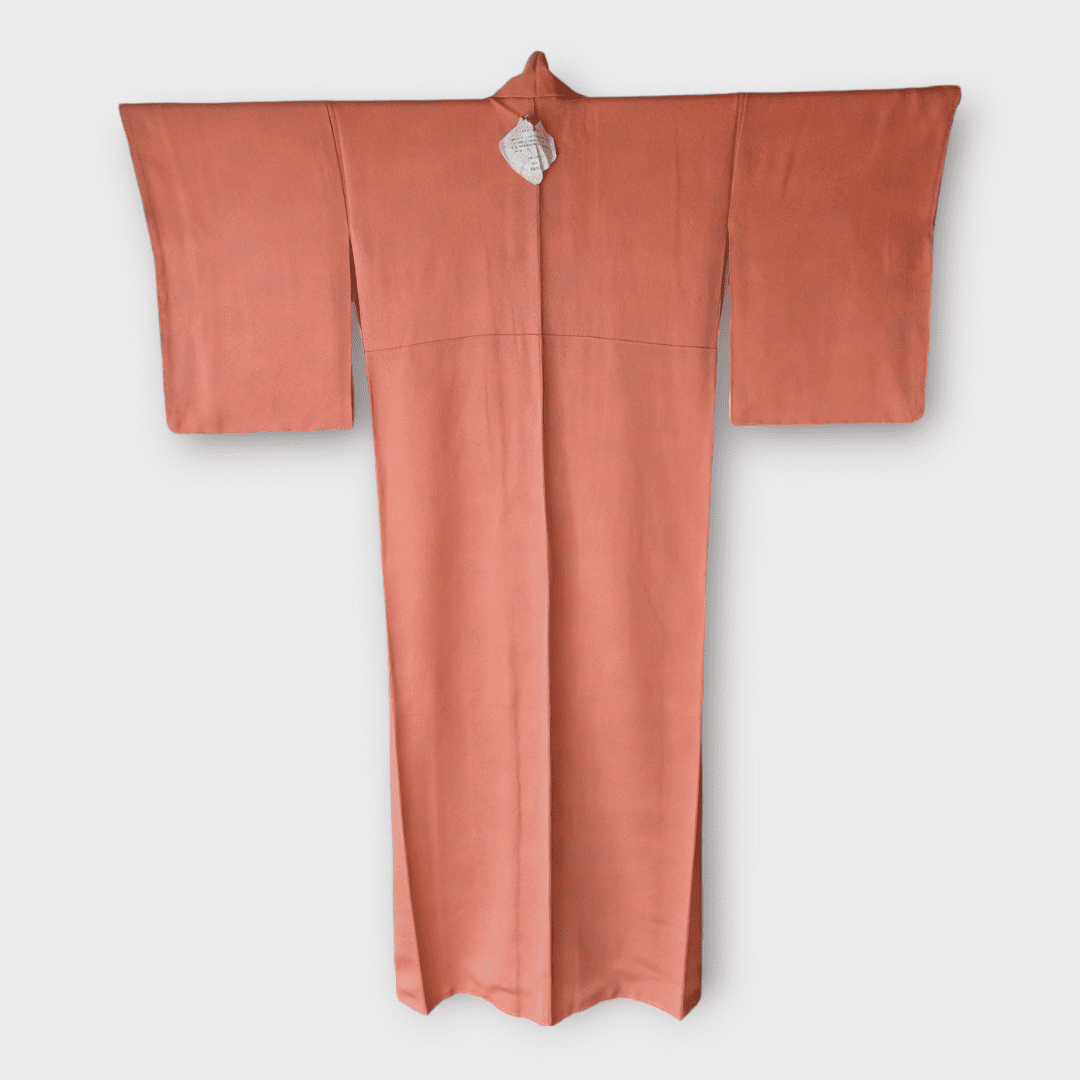 Vintage Iro-Muji Damen Kimono Lachsrosa ungetragen