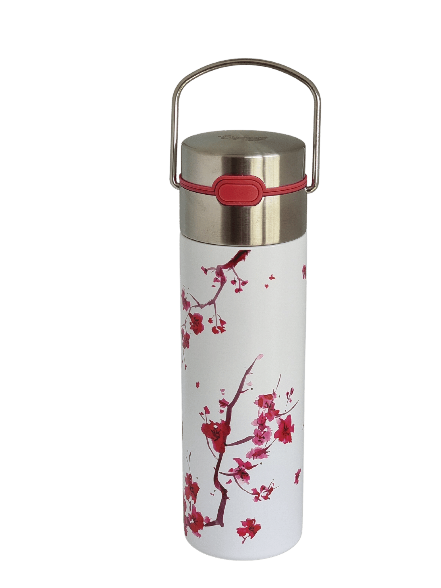 Kirschblüten Thermo-Trinkflasche mit Teesieb